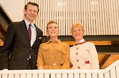 DIPO-Gründerin Beatrix Schulte Wien mit Ihren Kindern Dr. Josef Langenberg und Carola von und zur Mühlen